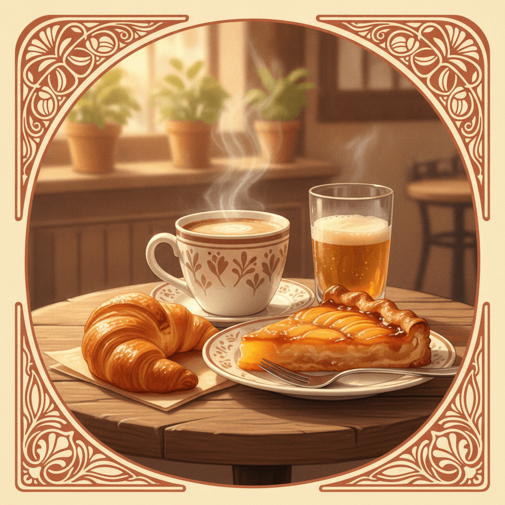 Boissons et plats du café